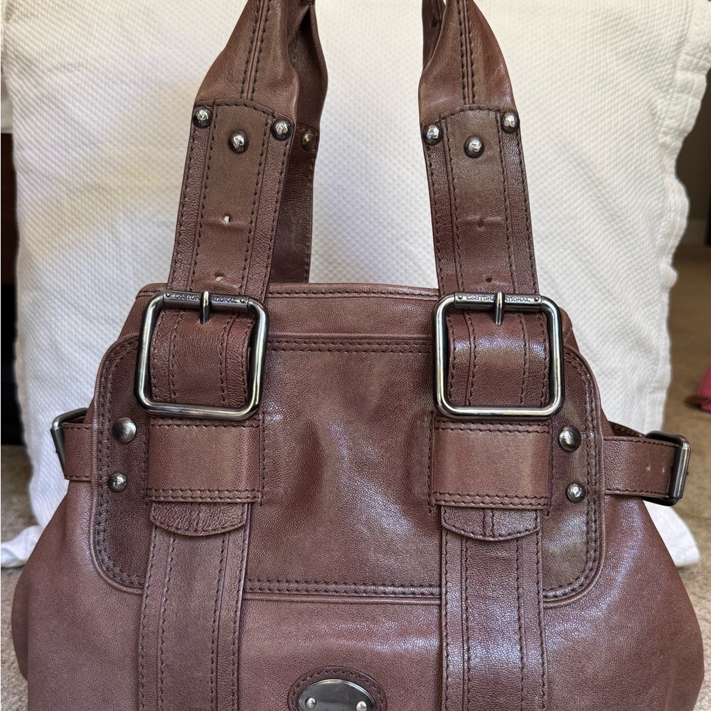 CNC Costume National Brown Leather shoulder bag